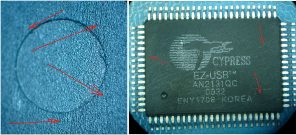 Figure 2. Sand Paper Grooves