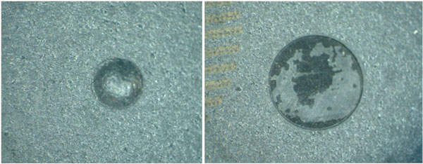 Figure 3.  Blacktopping material in Polarity Dimple